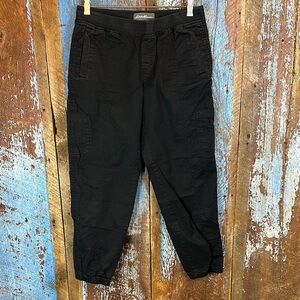 Eddie Bauer Women's Laid Back Twill Jogger Pants, Black, Size 6